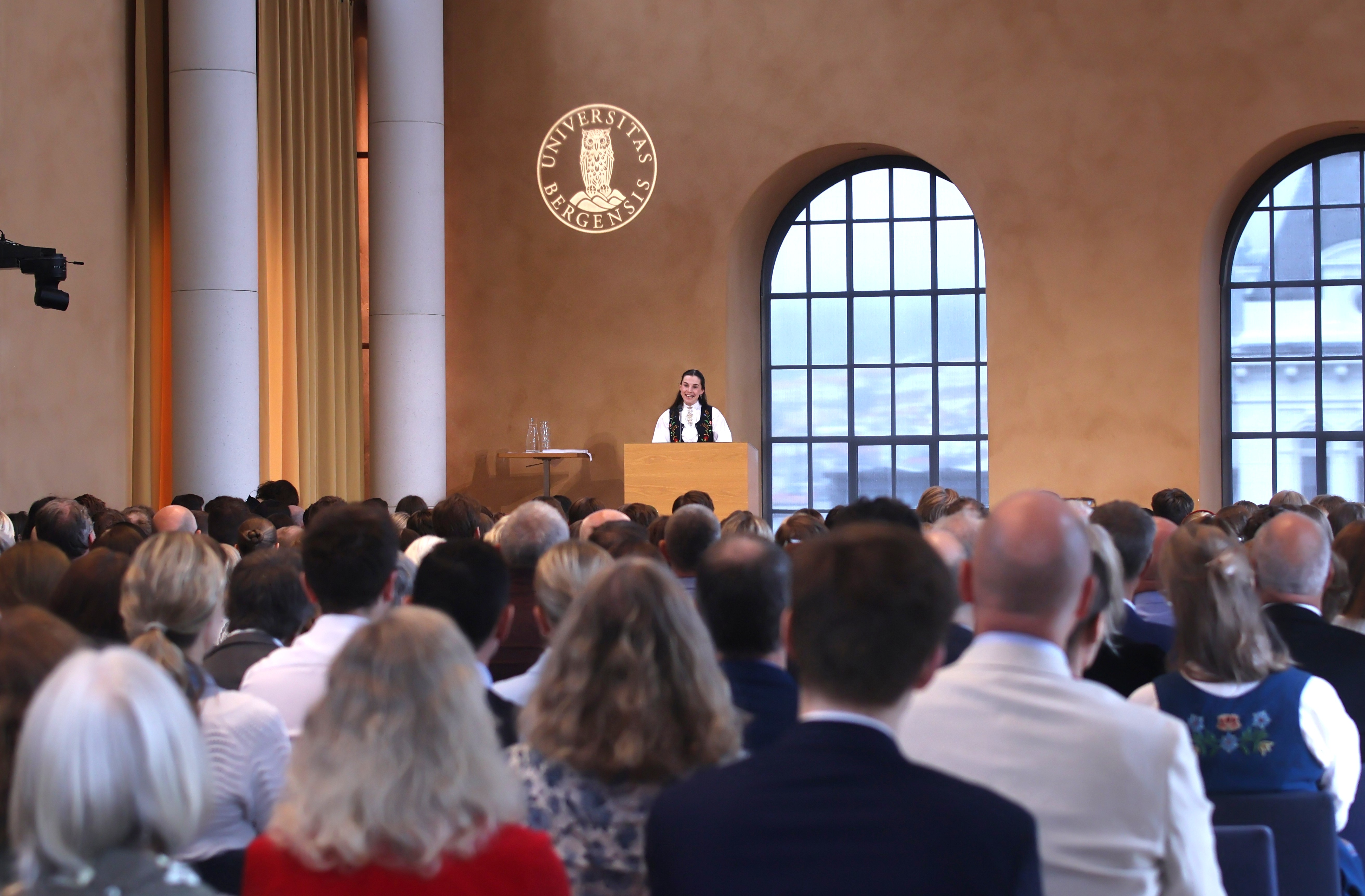 Alida van Wjingaarden holds the graduation ceremony speech